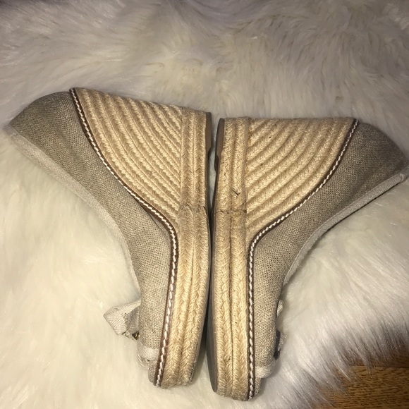 Tory Burch peep toe wedge espadrille heels size 8 - Picture 4 of 8